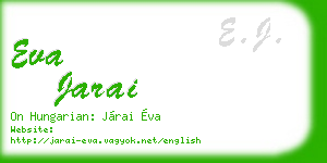 eva jarai business card